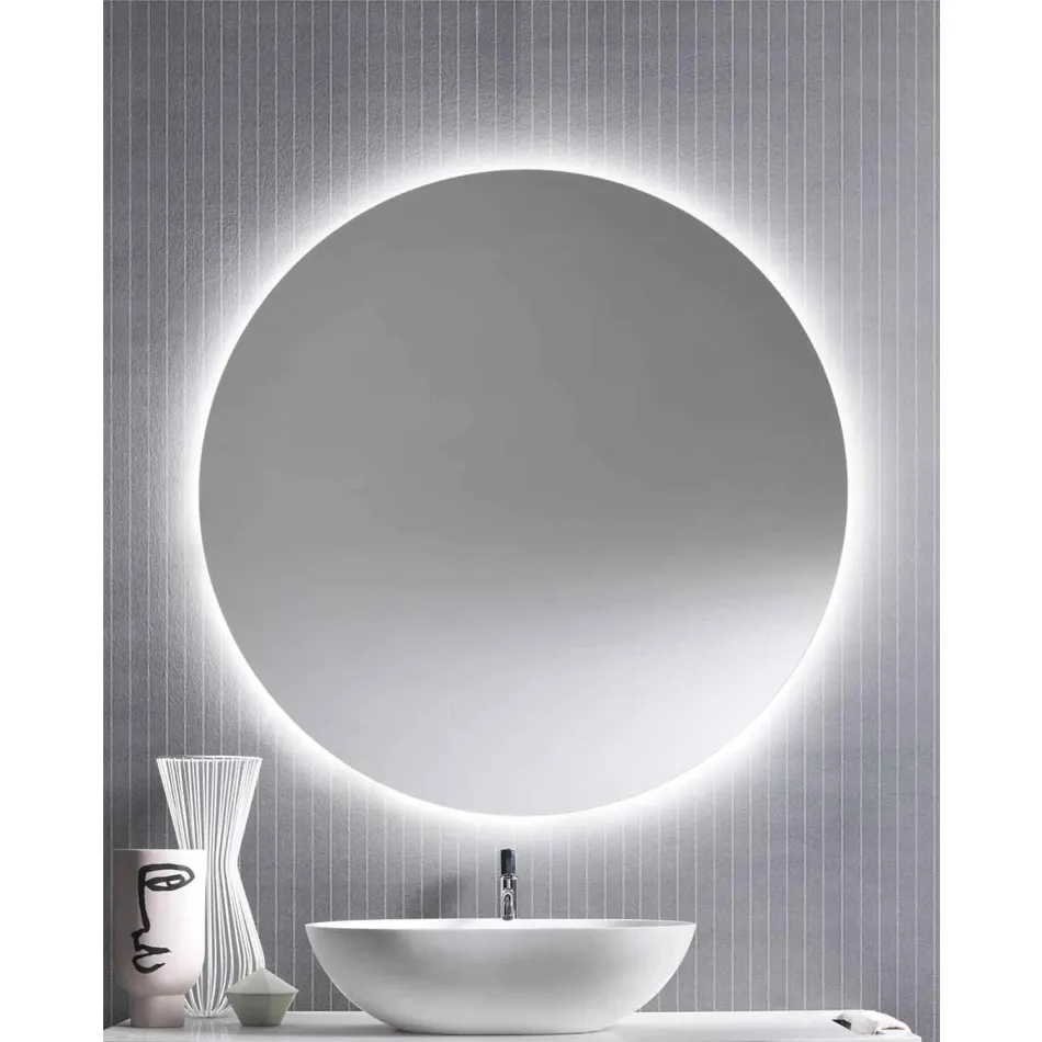 Round Backlit Wall Mirror with LED Made in Italy - Ronda Viadurini