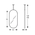 Hanging Metal Mirror with Optional Light Made in Italy - Amadeus Viadurini