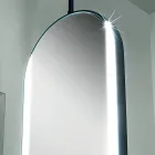 Hanging Metal Mirror with Optional Light Made in Italy - Amadeus Viadurini
