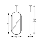 Hanging Metal Mirror with Optional Light Made in Italy - Amadeus Viadurini