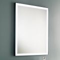 Wall Bathroom Mirror with Black Metal Frame and LED Made in Italy - Chebeo