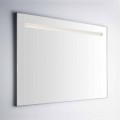 Wall Bathroom Mirror with Frame in Simil Aluminium Made in Italy - Tobi
