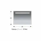 Wall Bathroom Mirror with Aluminium-like Frame Made in Italy - Tobi Viadurini