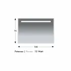 Wall Bathroom Mirror with Frame in Simil Aluminium Made in Italy - Tobi Viadurini