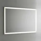 Bathroom Mirror in Imitation Aluminium with Backlight Made in Italy - Palau Viadurini