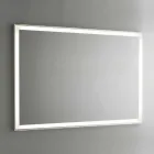 Bathroom Mirror in Imitation Aluminium with Backlight Made in Italy - Palau Viadurini