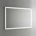 Bathroom Mirror in Imitation Aluminium with Backlight Made in Italy - Palau Viadurini