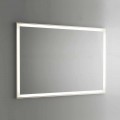 Bathroom Mirror in Imitation Aluminium with Backlight Made in Italy - Palau