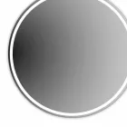 Round Backlit Bathroom Mirror with Sandblasting Made in Italy - Ranio Viadurini