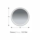 Round Backlit Bathroom Mirror with Sandblasting Made in Italy - Ranio Viadurini