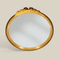 Classic Oval Mirror with Gold Leaf Frame Made in Italy - Precious