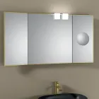 Mirror with 2 Movable Sides and Magnifying Mirror Made in Italy - Nelson Viadurini