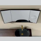 Mirror with 2 Movable Sides and Magnifying Mirror Made in Italy - Nelson Viadurini