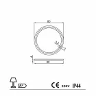 Mirror with stainless steel edges and modern design LED lights Charly Viadurini