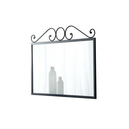 Mirror with Graphite Black Tubular Iron Frame Made in Italy - Chester Viadurini
