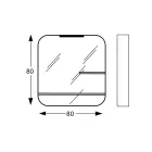 Mirror with Metal Frame and 2 Glass Shelves Made in Italy - William Viadurini