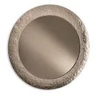 Mirror with Hammered Glass Frame, Back-Silvered, Made in Italy - Basilia Viadurini