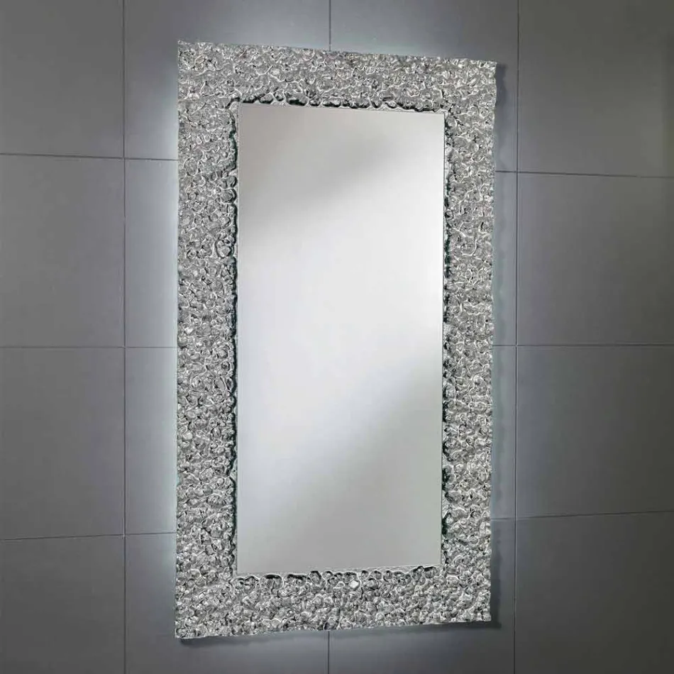 Mirror with decorative modern design glass frame, Cecilia Viadurini