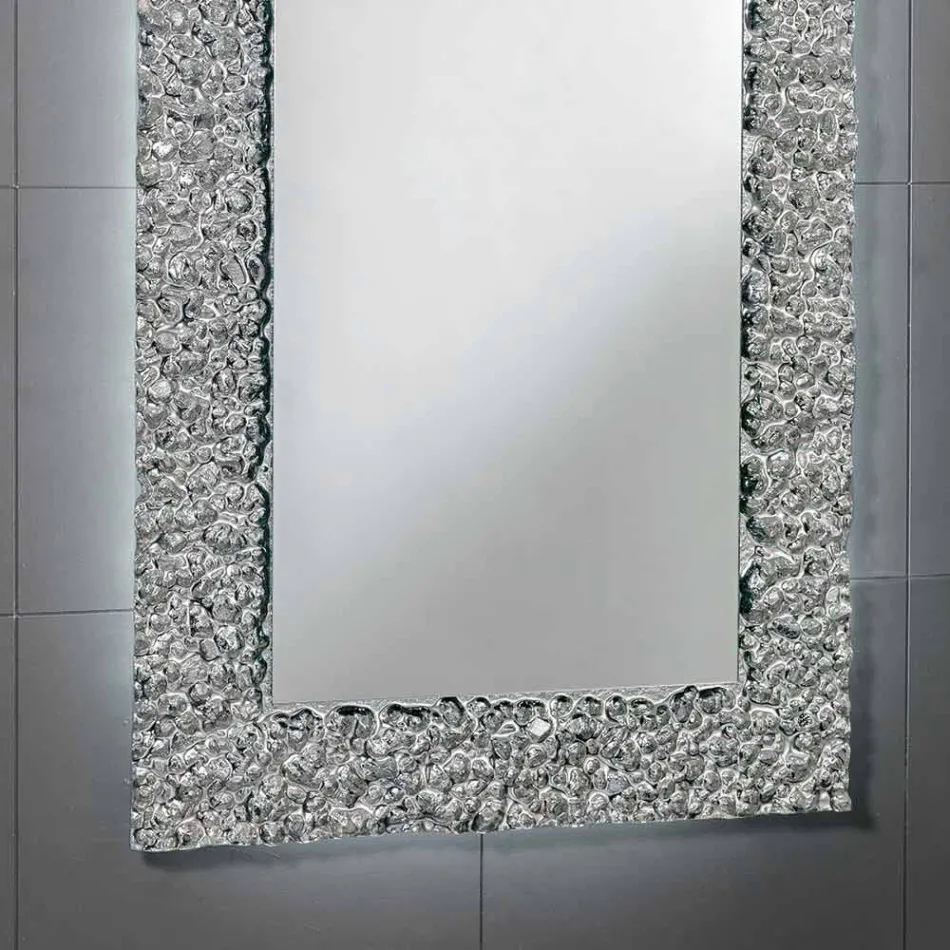 Mirror with decorative modern design glass frame, Cecilia Viadurini