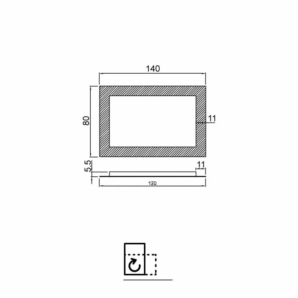 Mirror with decorative modern design glass frame, Cecilia Viadurini