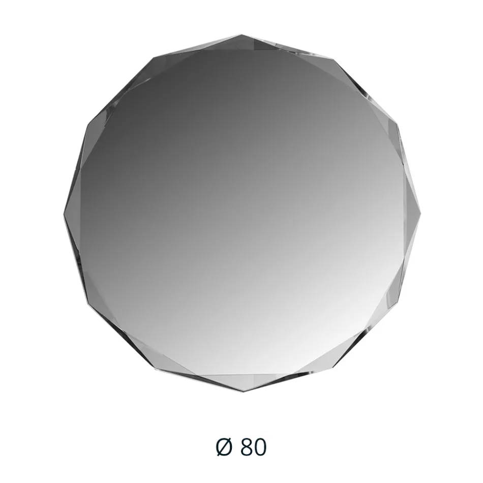 Diamond-Etched Mirror with Beveled Edge - Excelsior Viadurini