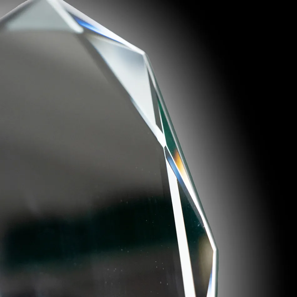 Diamond-Etched Mirror with Beveled Edge - Excelsior Viadurini