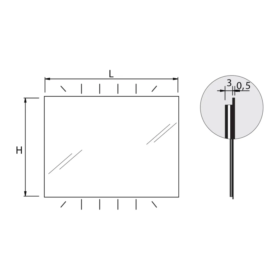 Mirror with Backlight on Horizontal Sides Made in Italy - Sigmund Viadurini