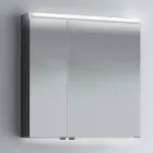 Container mirror 2 modern design doors, LED lighting, Carol Viadurini