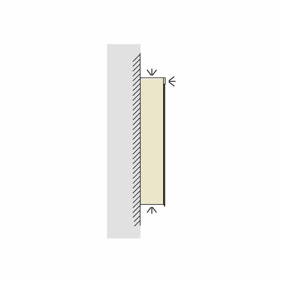 Bathroom mirror with 2-door bath-tub, modern design, Carol Viadurini