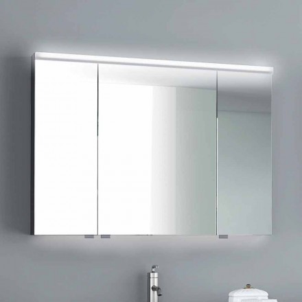 3-Door LED Light Container Mirror, modern design, Carol Viadurini