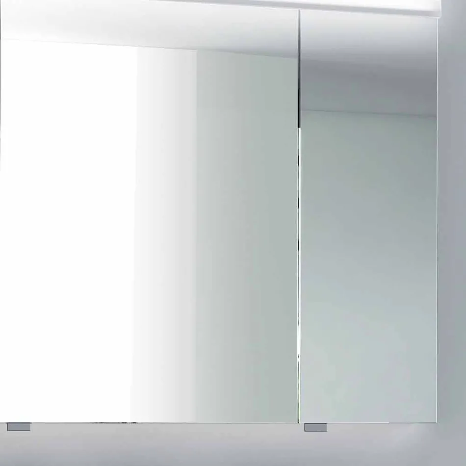 3-Door LED Light Container Mirror, modern design, Carol Viadurini