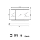 Carol mirror cabinet with 3 doors and LED lights Viadurini