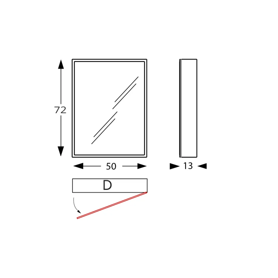 Wooden Mirror Container with Double Mirror and Lights Made in Italy - Darwin Viadurini