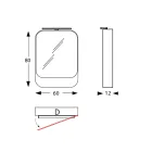 Metal Mirror Container with Double Mirror Door and Lights Made in Italy - Jane Viadurini