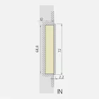 2-Door Contemporary Recessed Contemporary Design LED Door Mirror, Adele Viadurini