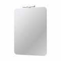 Wall Bathroom Mirror with Modern Design LED Lamp Made in Italy - Guido
