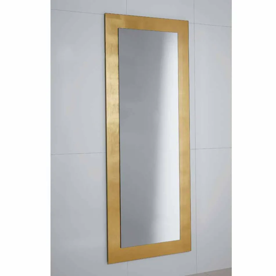 Pascal gold leaf decorated glass mirror Viadurini