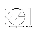 Metal Bathroom Mirror with 2 Glass Shelves Made in Italy - Einstein Viadurini