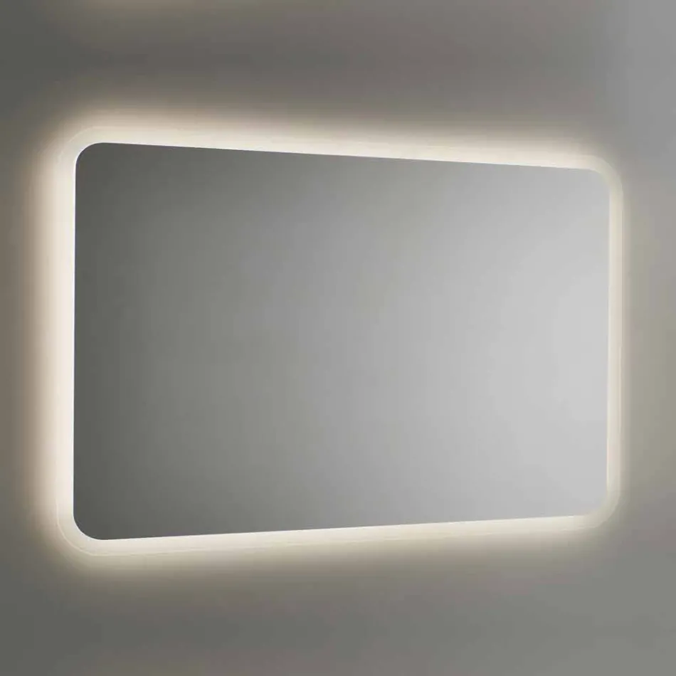 Rounded Bathroom Mirror with LED Backlight Made in Italy - Pato Viadurini