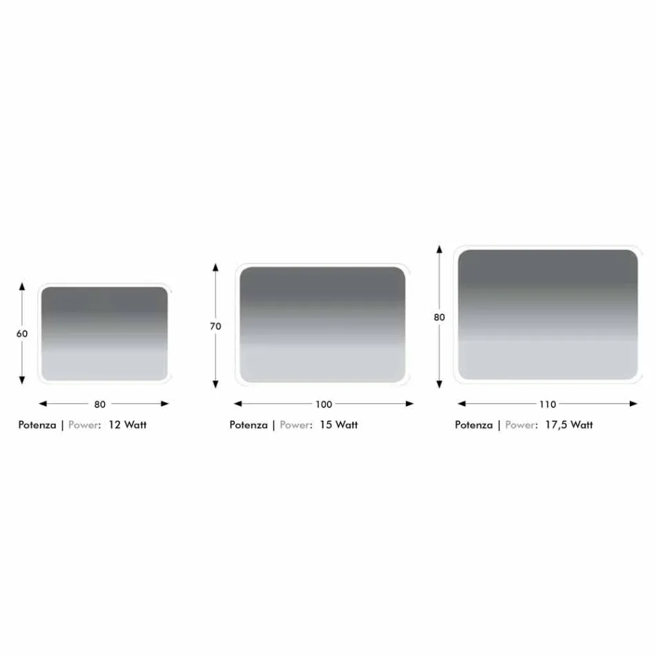 Rounded Bathroom Mirror with LED Backlight Made in Italy - Pato Viadurini