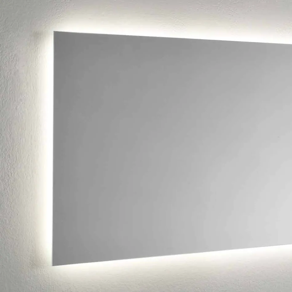 Wall Mirror with LED Backlighting on 4 Sides Made in Italy - Romio Viadurini
