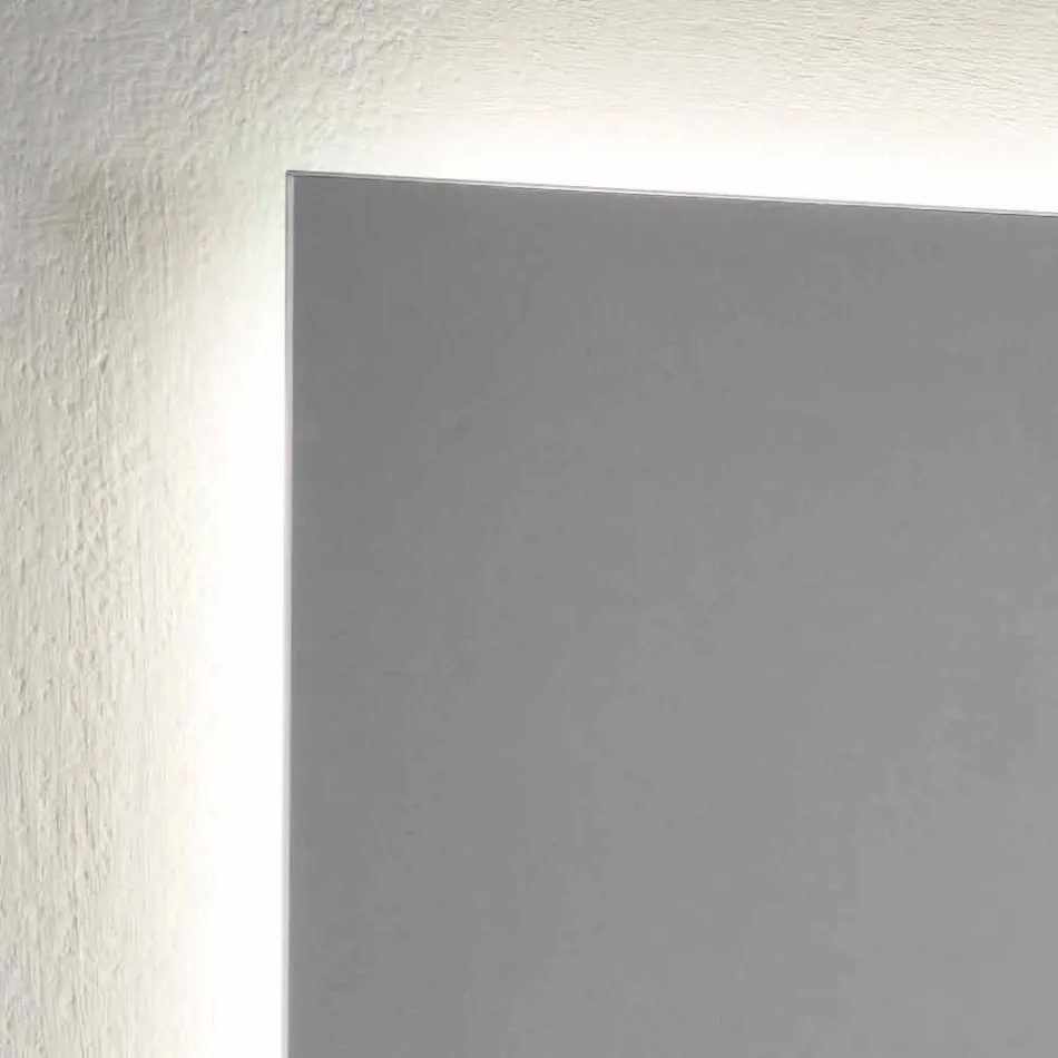 Wall Mirror with LED Backlighting on 4 Sides Made in Italy - Romio Viadurini