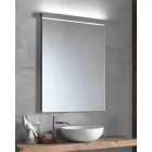 Wall Mirror with Integrated Light in Stainless Steel Made in Italy - Tuccio Viadurini