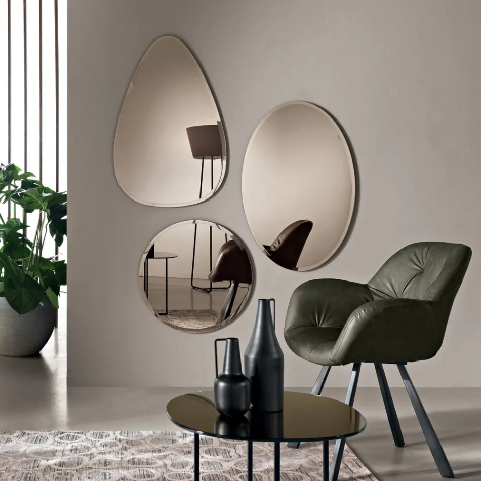 Beata Wall Mirror with Perimeter Grinding Made in Italy Viadurini