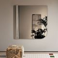 Beniamina Wall Mirror with Wave Side Made in Italy