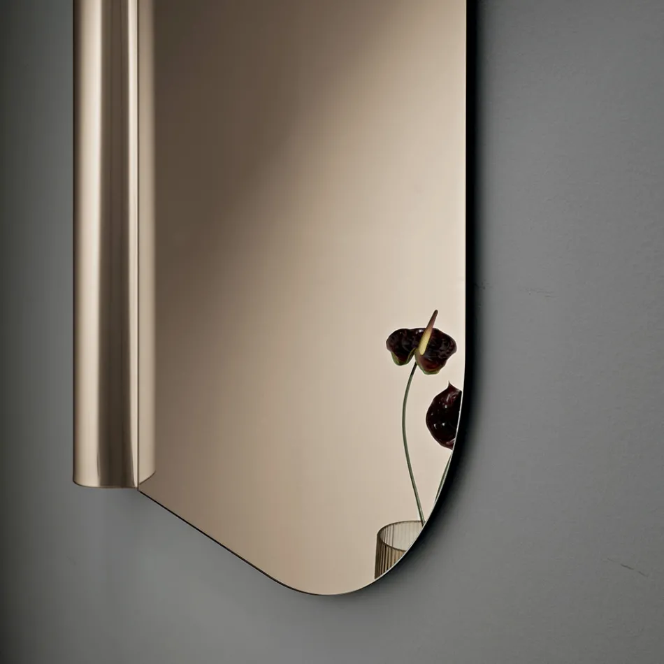 Beniamina Wall Mirror with Wave Side Made in Italy Viadurini