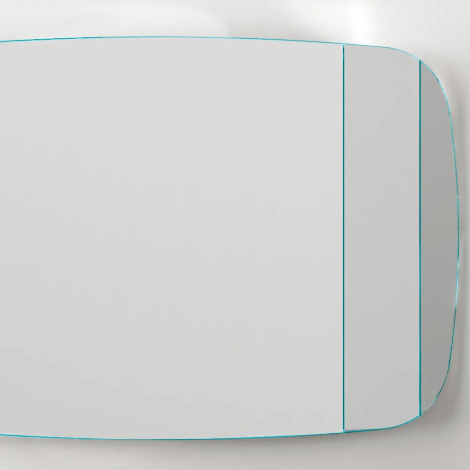 Wall Mirror with Structure in Black Painted Wood Made in Italy - Arya Viadurini