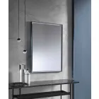 Wall Mirror with Aluminium Frame and LED Light Made in Italy - Chik Viadurini