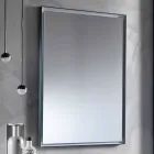 Wall Mirror with Aluminium Frame and LED Light Made in Italy - Chik Viadurini