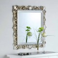 Design wall mirror with Marsy decorated frame, 98x98 cm